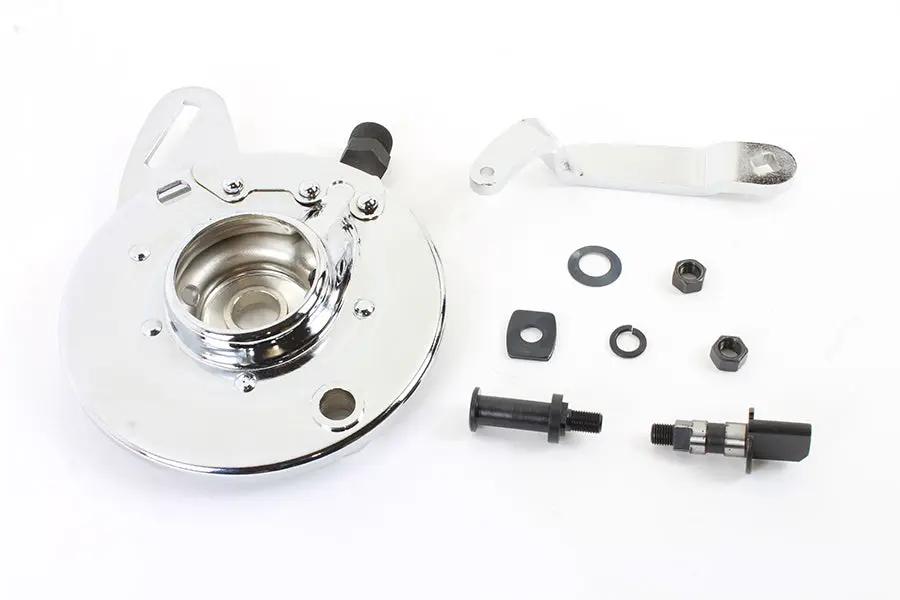 V-Twin 45 Inch Rear Brake Backing Plate Kit Chrome for Harley Davidson W Models by V-Twin