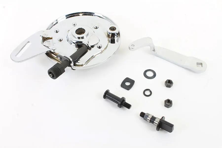 V-Twin 45 Inch Rear Brake Backing Plate Kit Chrome for Harley Davidson W Models by V-Twin