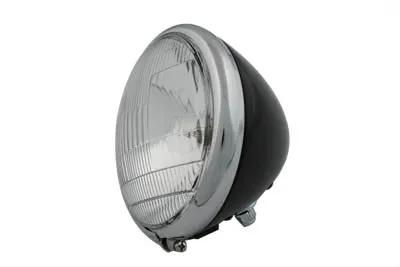 V-Twin 6-1/2 Inch Spring Fork 6 Volt Headlamp for Harley Davidson EL & FL Models by V-Twin