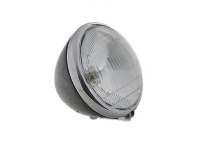 V-Twin 6-1/2 Inch Spring Fork 6 Volt Headlamp for Harley Davidson EL & FL Models by V-Twin
