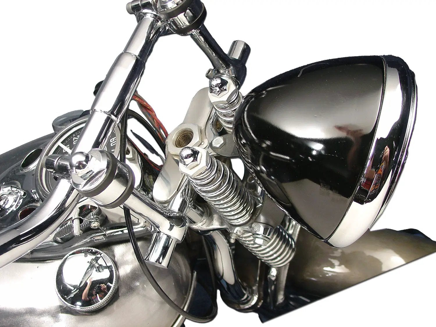 V-Twin Spring Fork Top Triple Tree Inline Chrome for Harley Davidson EL and FL Models by V-Twin