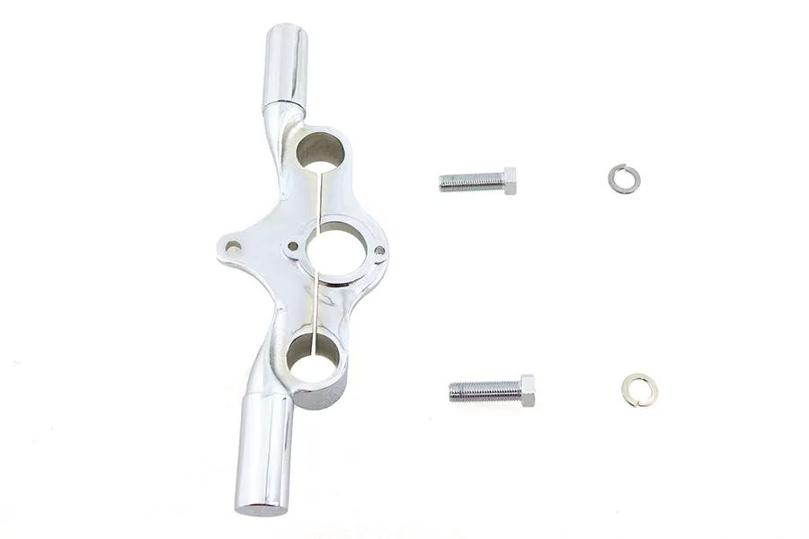 V-Twin Spring Fork Top Tree Offset Chrome with Ears for Harley Davidson 1946-1948 FL and UL Models by V-Twin