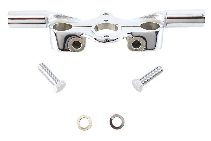 V-Twin Spring Fork Top Tree Offset Chrome with Ears for Harley Davidson 1946-1948 FL and UL Models by V-Twin