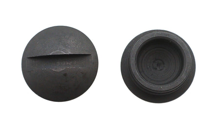 V-Twin Parkerized End Cap Set for Spring Forks – Fits 1949-1952 Harley Davidson FL & K Models