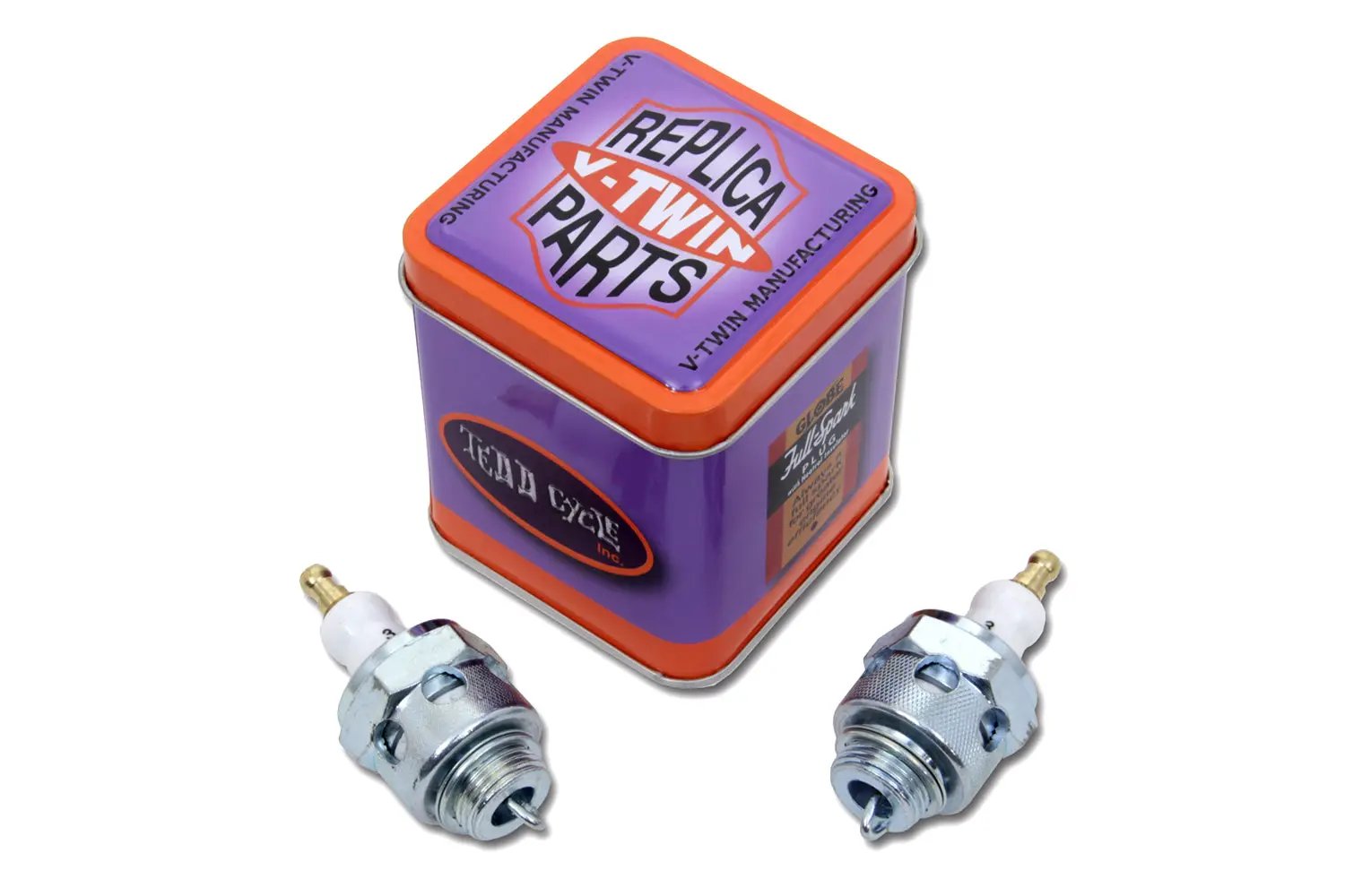 V-Twin Replica 18mm Spark Plug Set for Harley Davidson EL (1936-1945) by V-Twin