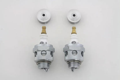 V-Twin 18mm Beck Spark Plugs with Cool Fin Set for Harley Davidson EL Models by V-Twin