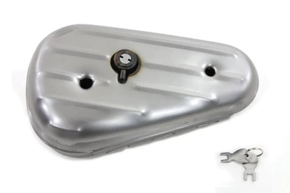 V-Twin Oval Tool Box for Harley Davidson FL Models - Raw Steel Finish by V-Twin