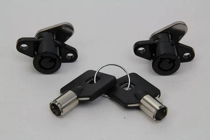 V-Twin Black Saddlebag Lock and Key Kit for Harley Davidson FLT (1993-2002) by V-Twin