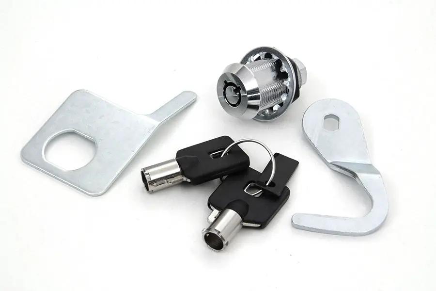 V-Twin Chrome Saddlebag Lock and Key Kit for Harley Davidson FLTR Models by V-Twin