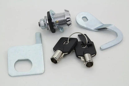 V-Twin Chrome Saddlebag Lock and Key Kit for Harley Davidson FLTR Models by V-Twin