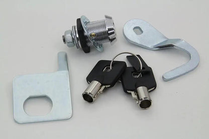 V-Twin Chrome Saddlebag Lock and Key Kit for Harley Davidson FLTR Models by V-Twin