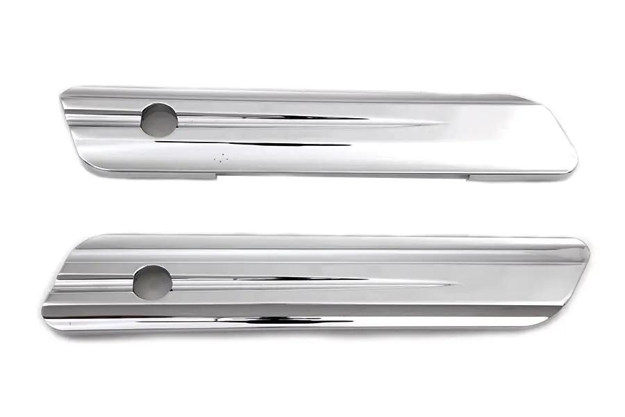 V-Twin Saddlebag Face Plate Set with Chrome Finish for Harley Davidson FLT (2014-2023) - Part # S77-0149C by V-Twin