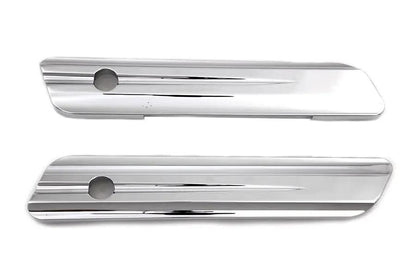 V-Twin Saddlebag Face Plate Set with Chrome Finish for Harley Davidson FLT (2014-2023) - Part # S77-0149C by V-Twin