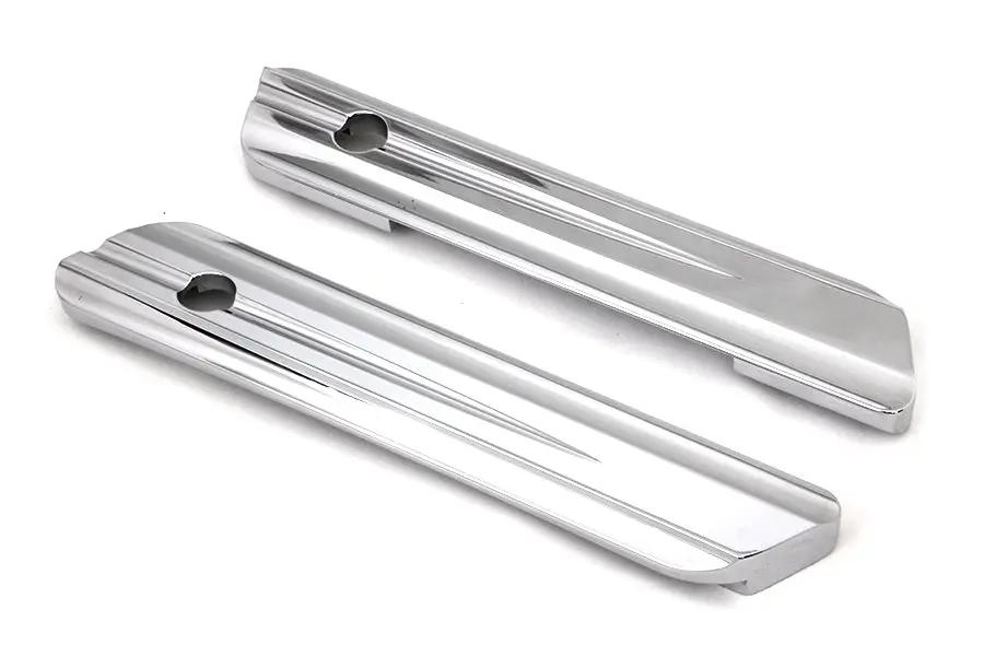 V-Twin Saddlebag Face Plate Set with Chrome Finish for Harley Davidson FLT (2014-2023) - Part # S77-0149C by V-Twin