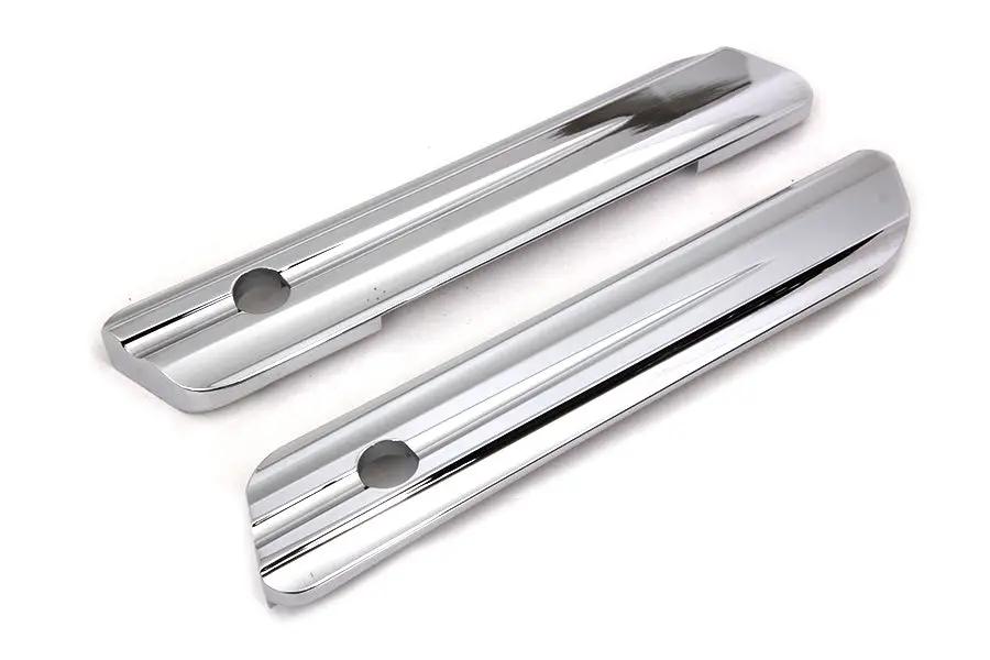 V-Twin Saddlebag Face Plate Set with Chrome Finish for Harley Davidson FLT (2014-2023) - Part # S77-0149C by V-Twin