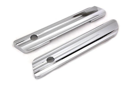V-Twin Saddlebag Face Plate Set with Chrome Finish for Harley Davidson FLT (2014-2023) - Part # S77-0149C by V-Twin
