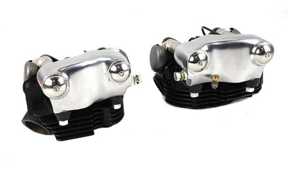 Motortechnic 1936 EL Knucklehead Cylinder Head Set with Black Finish by Motortechnic