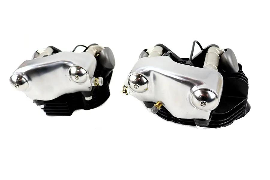Motortechnic 1936 EL Knucklehead Cylinder Head Set with Black Finish by Motortechnic