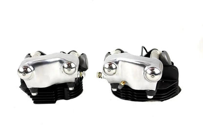 Motortechnic 1936 EL Knucklehead Cylinder Head Set with Black Finish by Motortechnic