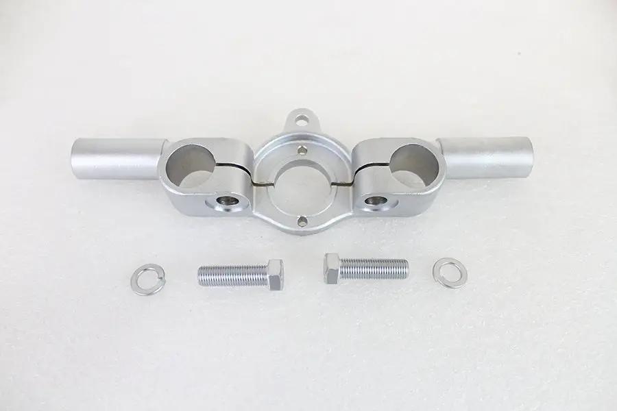 V-Twin Top Triple Tree Inline Satin Nickel for Harley Davidson EL and FL Models by V-Twin