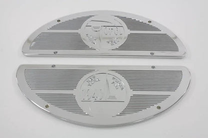 V-Twin Chrome World's Fair 1940 Footboard Mats for Harley Davidson FL Models by V-Twin