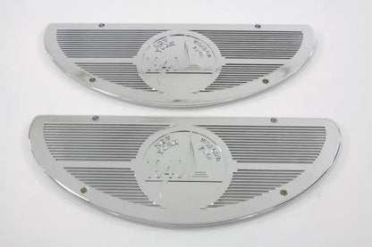 V-Twin Chrome World's Fair 1940 Footboard Mats for Harley Davidson FL Models by V-Twin