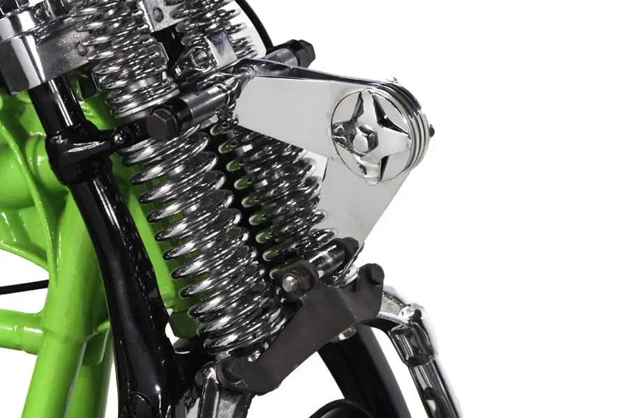 V-Twin Chrome Scissor Spring Fork Steering Damper Kit Part 77356C for Harley Davidson Classic Models by V-Twin