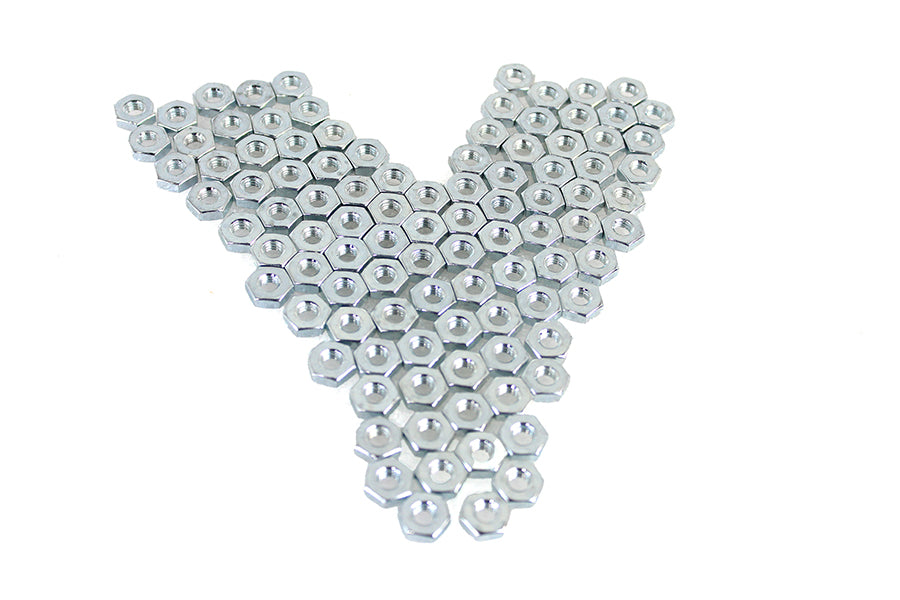 V-Twin 90480A205 Zinc Plated 12-28 Hex Nut for Early Model Pedal Drives