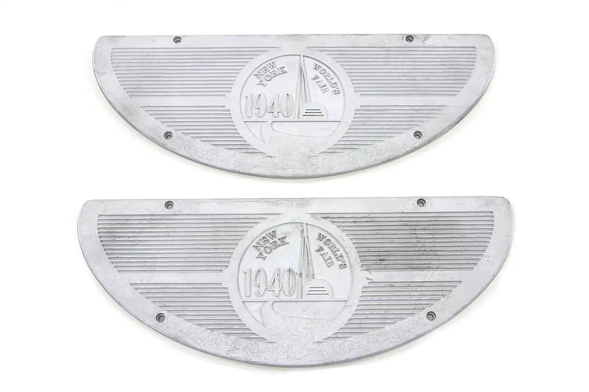 V-Twin World's Fair 1940 Alloy Footboard Inserts for Harley Davidson FL Models by V-Twin
