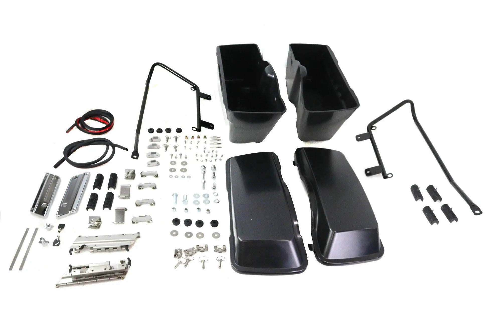 V-Twin Softail Saddlebag Kit Black for Harley Davidson FLST Models by V-Twin