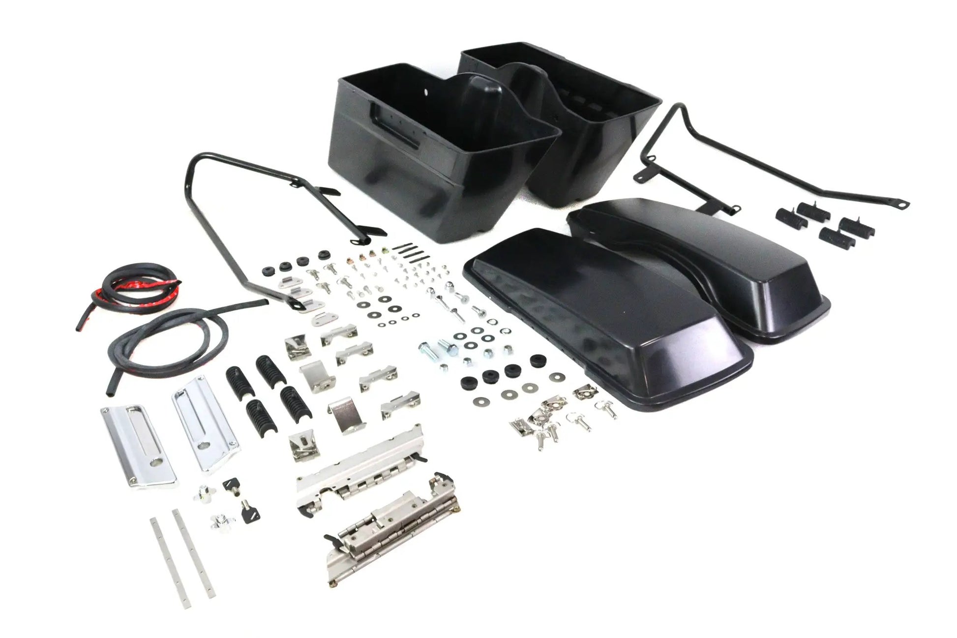 V-Twin Softail Saddlebag Kit Black for Harley Davidson FLST Models by V-Twin