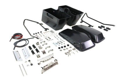 V-Twin Softail Saddlebag Kit Black for Harley Davidson FLST Models by V-Twin