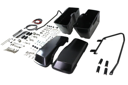 V-Twin Softail Saddlebag Kit Black for Harley Davidson FLST Models by V-Twin