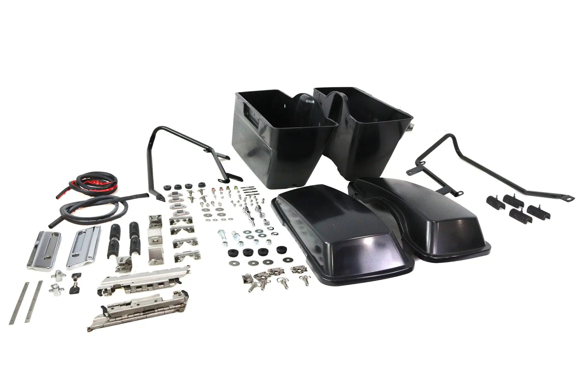 V-Twin Softail Saddlebag Kit Black for Harley Davidson FLST Models by V-Twin