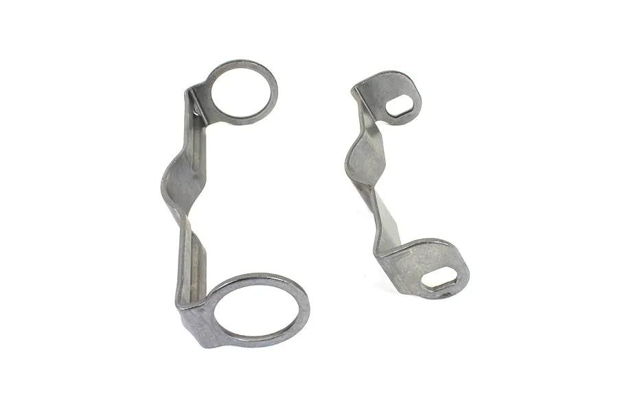 V-Twin Raw Spring Fork Shock Bracket Set for Harley Davidson EL Models by V-Twin
