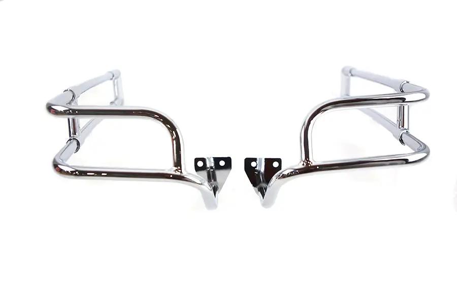 V-Twin Chrome Saddlebag Rail Set for Harley Davidson FLT Models (Part #21062) by V-Twin