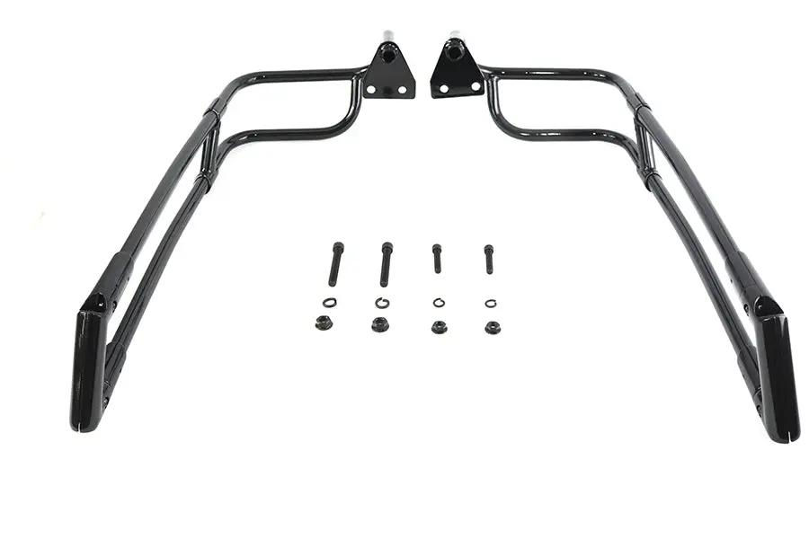 V-Twin Black Saddlebag Rail Set for Harley Davidson FLT Models (Part #21062B) by V-Twin