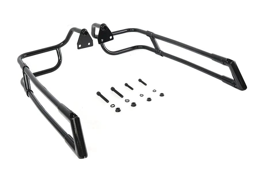 V-Twin Black Saddlebag Rail Set for Harley Davidson FLT Models (Part #21062B) by V-Twin
