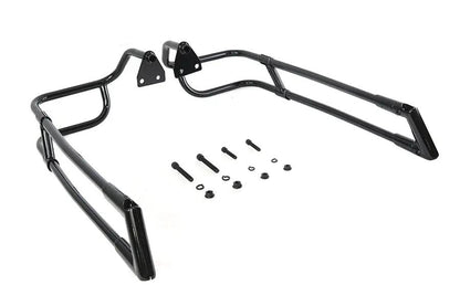 V-Twin Black Saddlebag Rail Set for Harley Davidson FLT Models (Part #21062B) by V-Twin