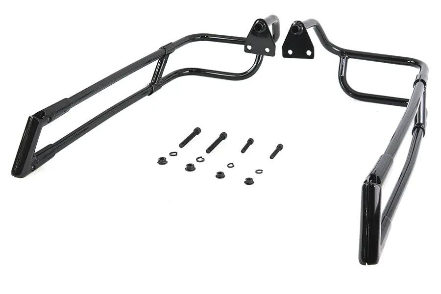 V-Twin Black Saddlebag Rail Set for Harley Davidson FLT Models (Part #21062B) by V-Twin