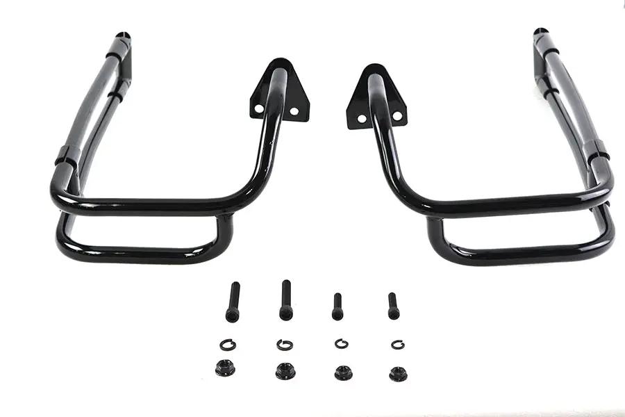 V-Twin Black Saddlebag Rail Set for Harley Davidson FLT Models (Part #21062B) by V-Twin