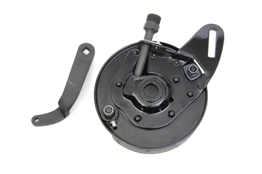 V-Twin 49-1875 45 Inch Black Rear Brake Backing Plate Assembly for Harley Davidson W Models by V-Twin