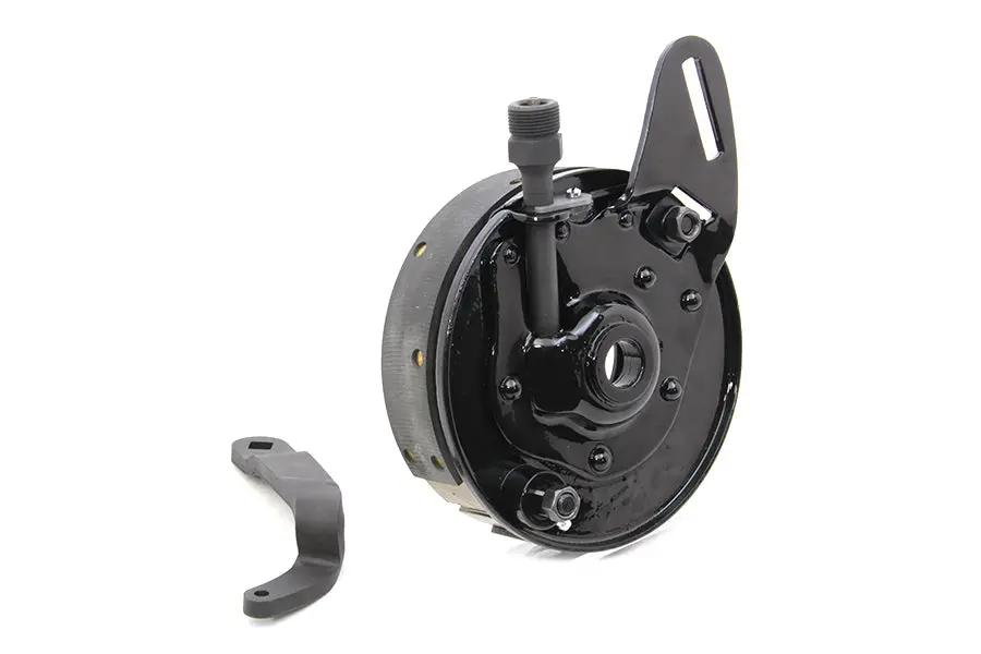 V-Twin 49-1875 45 Inch Black Rear Brake Backing Plate Assembly for Harley Davidson W Models by V-Twin