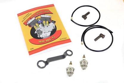 V-Twin 45 Inch W/G 18mm Replica Spark and Wire Plug Kit for Harley Davidson VL and W Models by V-Twin
