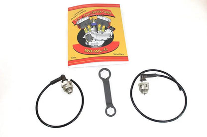 V-Twin 45 Inch W/G 18mm Replica Spark and Wire Plug Kit for Harley Davidson VL and W Models by V-Twin