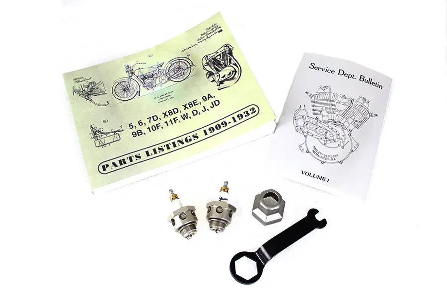 V-Twin JD Spark Plug & Parts Book Set for Harley Davidson 1914-1924 Big Twins by V-Twin