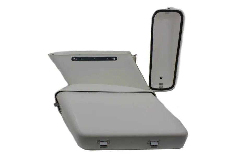 V-Twin Replica White Saddlebag Set for Harley Davidson FL Models by V-Twin