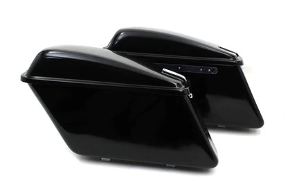 V-Twin Replica Saddlebag Set Black for Harley Davidson FL Models by V-Twin