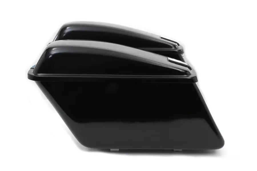 V-Twin Replica Saddlebag Set Black for Harley Davidson FL Models by V-Twin
