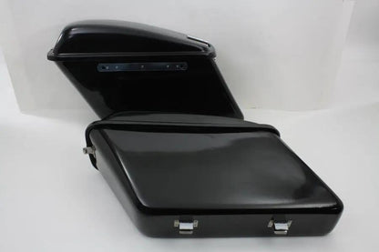 V-Twin Replica Saddlebag Set Black for Harley Davidson FL Models by V-Twin